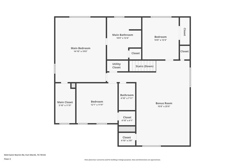 2,619/Mo, 9224 St Martin Rd Fort Worth, TX 76123 Floor Plan View 2