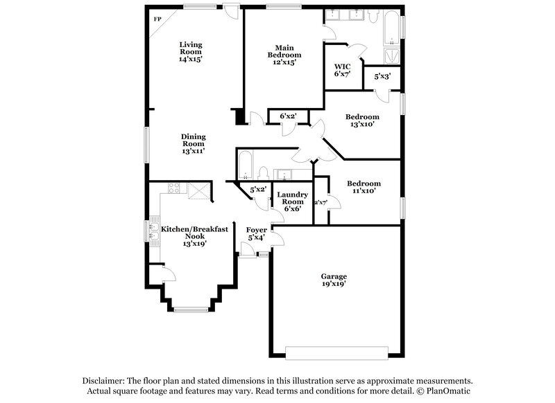 2,025/Mo, 7549 Diamond Springs Trail Fort Worth, TX 76123 Floor Plan View