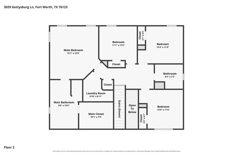 2,225/Mo, 3029 Gettysburg Ln Fort Worth, TX 76123 Floor Plan View 2
