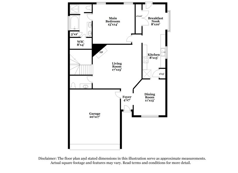 2,325/Mo, 1753 Overland St Fort Worth, TX 76131 Floor Plan View
