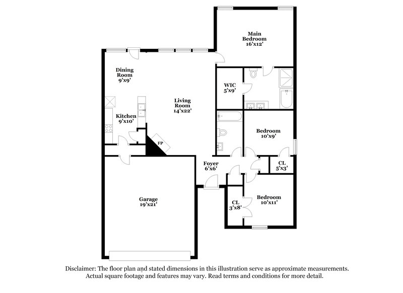 1,920/Mo, 10461 Fossil Hill Dr Fort Worth, TX 76131 Floorplan View