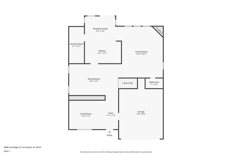 2,635/Mo, 4668 Cool Ridge Ct Fort Worth, TX 76133 Floor Plan View