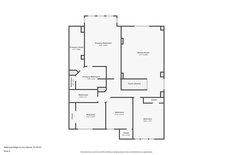 2,635/Mo, 4668 Cool Ridge Ct Fort Worth, TX 76133 Floor Plan View 2