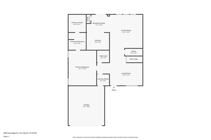 2,200/Mo, 4649 Sea Ridge Dr Fort Worth, TX 76133 Floor Plan View