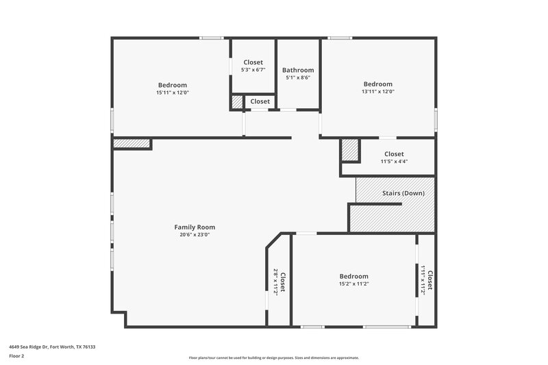 2,200/Mo, 4649 Sea Ridge Dr Fort Worth, TX 76133 Floor Plan View 2