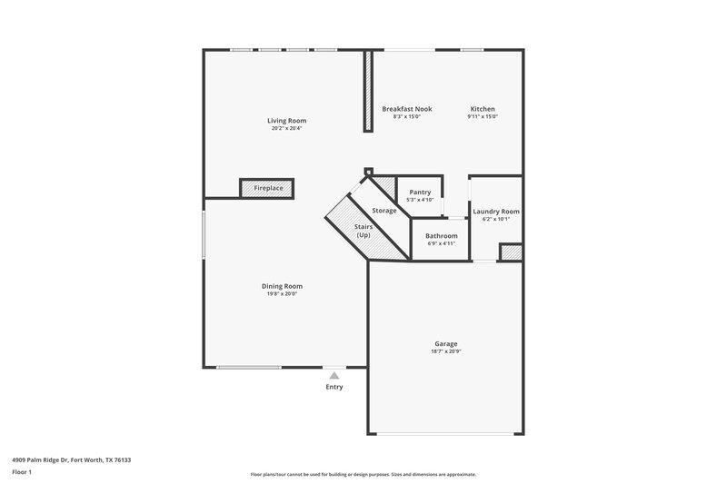 3,340/Mo, 4909 Palm Ridge Dr Fort Worth, TX 76133 Floor Plan View