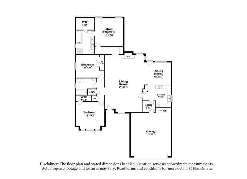 2,055/Mo, 1609 Willow Park Dr Fort Worth, TX 76134 Floor Plan View