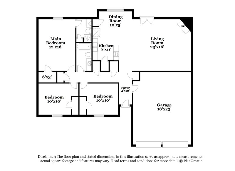 2,055/Mo, 544 Chambers Creek Dr S Everman, TX 76140 Floor Plan View