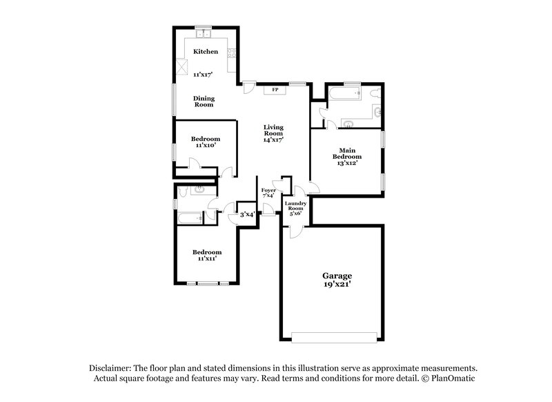 1,975/Mo, 2613 Crix Ln Fort Worth, TX 76140 Floor Plan View