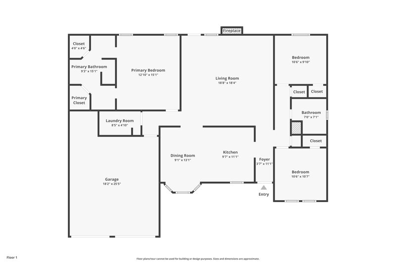 2,035/Mo, 6469 N Park Dr Watauga, TX 76148 Floor Plan View