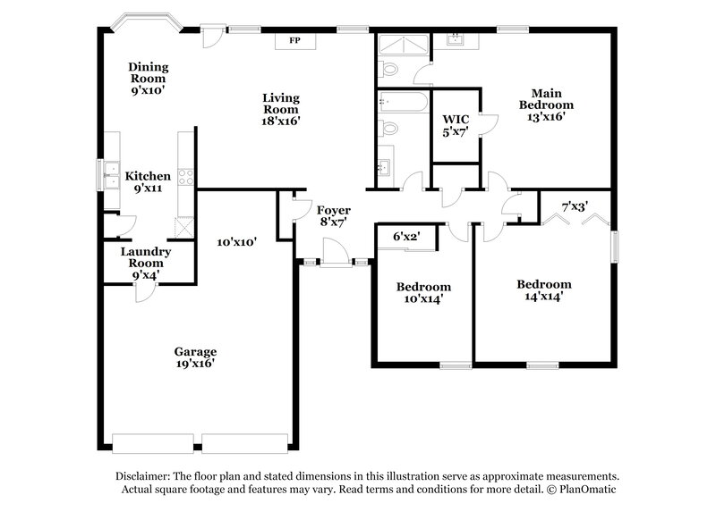 1,890/Mo, 605 Stallion Ln Saginaw, TX 76179 Floor Plan View