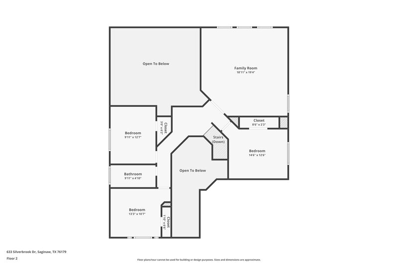 2,495/Mo, 633 Silverbrook Dr Saginaw, TX 76179 Floor Plan View 2