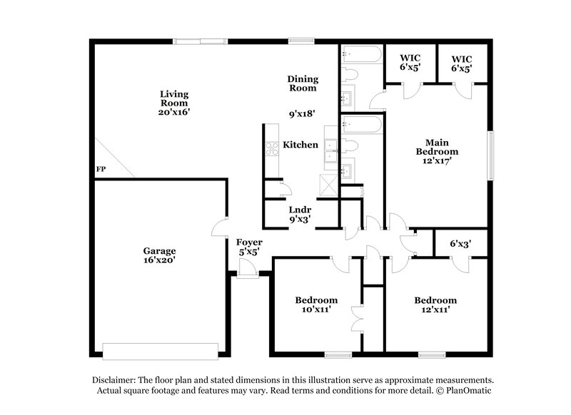 1,880/Mo, 6900 Chapman Dr North Richland Hills, TX 76182 Floor Plan View