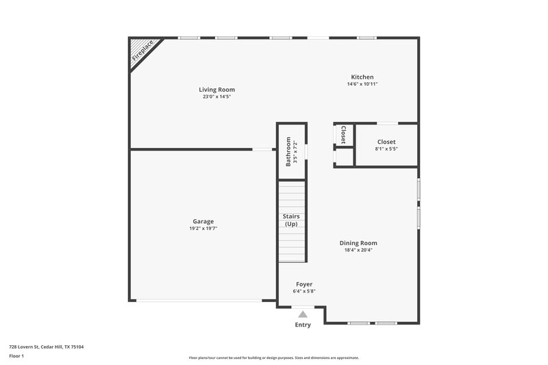 2,370/Mo, 728 Lovern St Cedar Hill, TX 75104 Floor Plan View