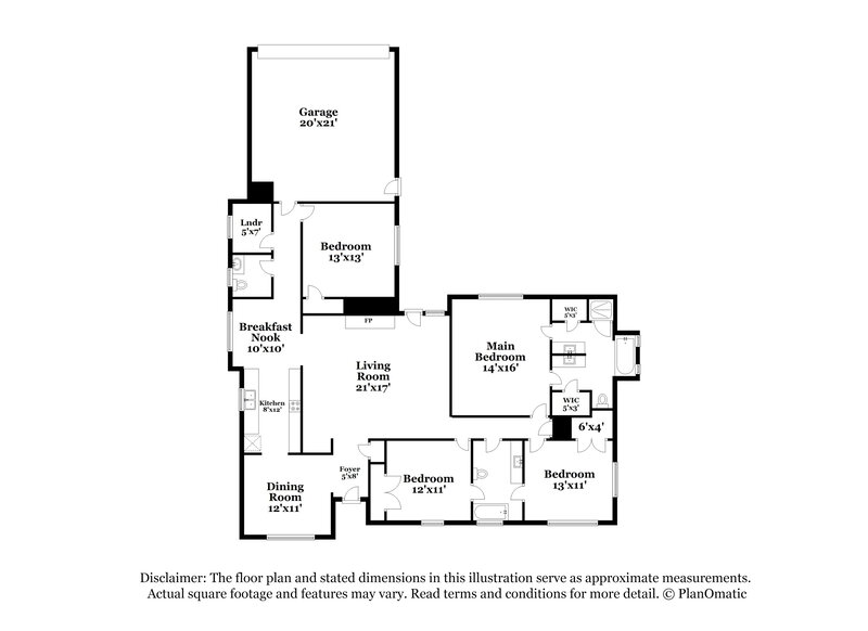2,190/Mo, 1112 Townsend Ln DeSoto, TX 75115 Floor Plan View
