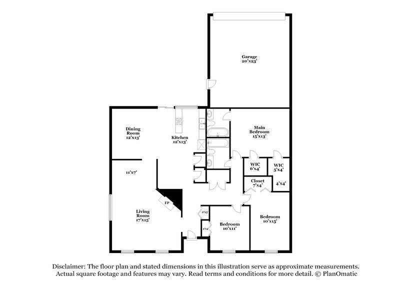 2,340/Mo, 3809 Hunters Trail Mesquite, TX 75150 Floor Plan View