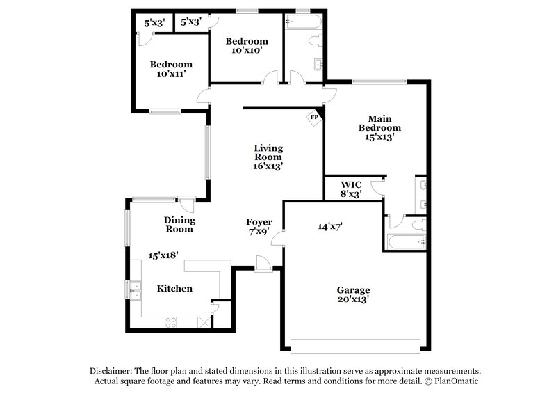 2,095/Mo, 5402 Boxelder Dr Arlington, TX 76018 Floor Plan View