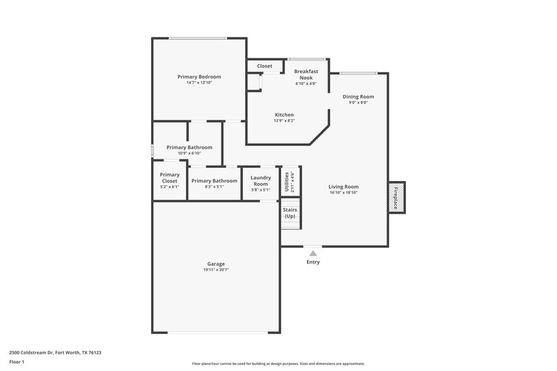 1,925/Mo, 2500 Coldstream Dr Fort Worth, TX 76123 Floor Plan View