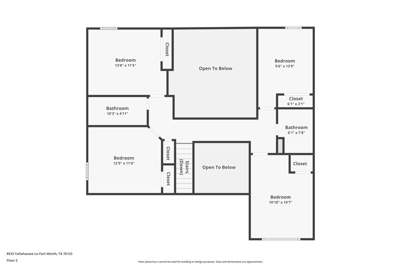 2,345/Mo, 8533 Tallahassee Ln Fort Worth, TX 76123 Floor Plan View