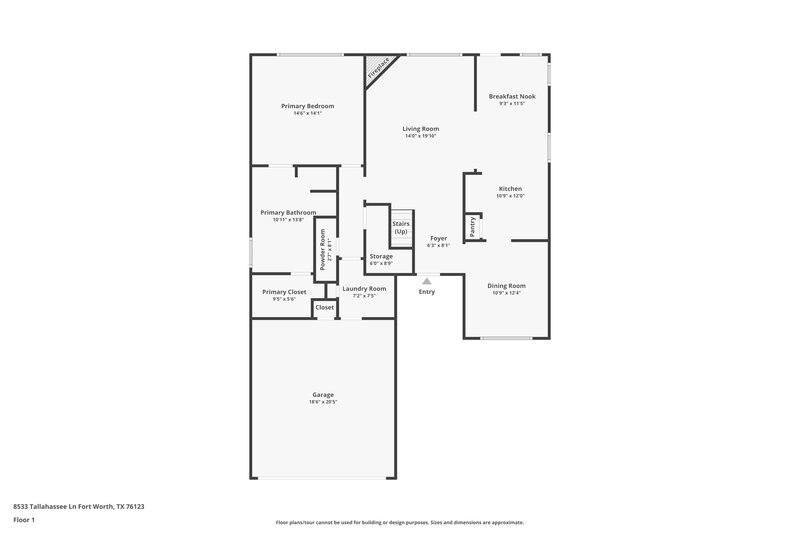 2,345/Mo, 8533 Tallahassee Ln Fort Worth, TX 76123 Floor Plan View 2