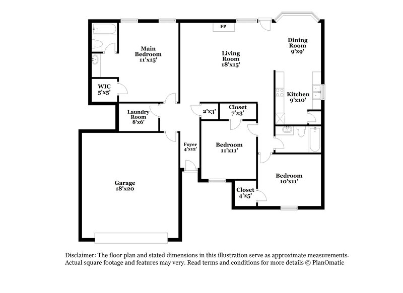 1,745/Mo, 2821 Lana Circle Fort Worth, TX 76140 Floor Plan View