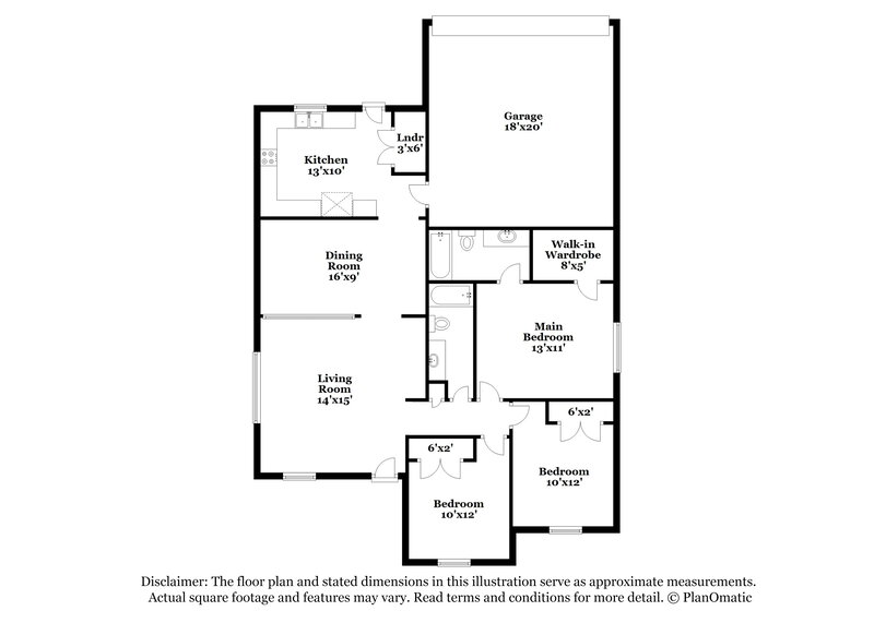2,030/Mo, 5347 El Torro St Dallas, TX 75236 Floor Plan View