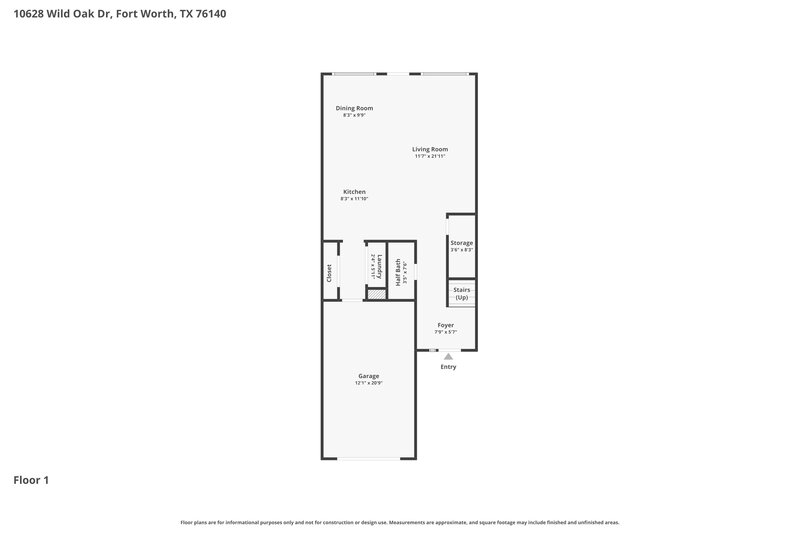1,740/Mo, 10628 Wild Oak Dr Fort Worth, TX 76140 Floor Plan View