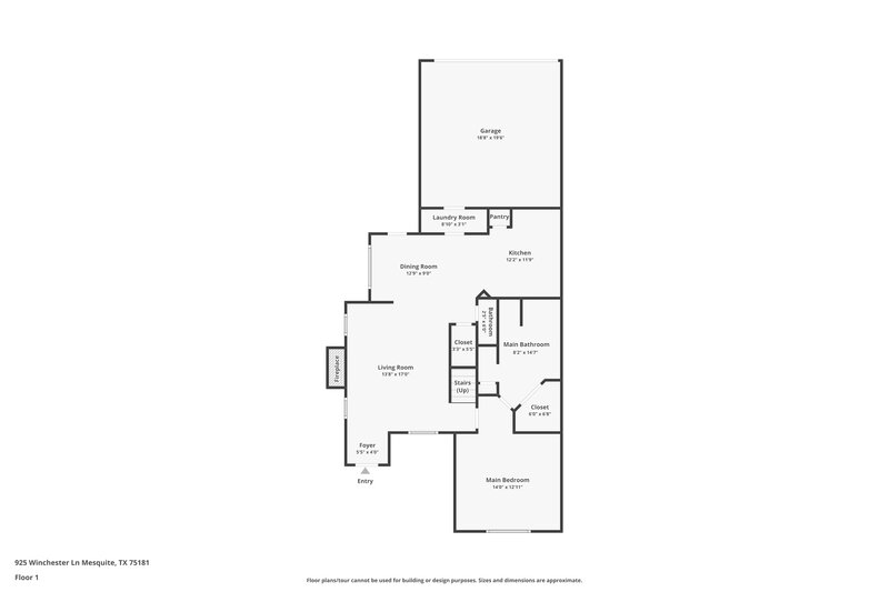 2,285/Mo, 925 Winchester Ln Mesquite, TX 75181 Floor Plan View