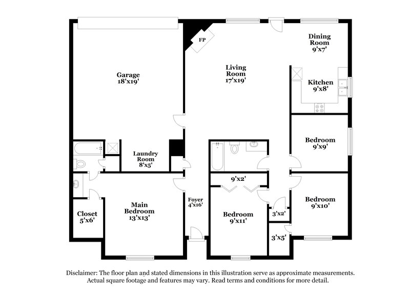2,195/Mo, 4605 Preston Trail Mesquite, TX 75150 Floor Plan View