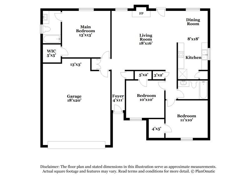 1,905/Mo, 7321 Hyde Ct Fort Worth, TX 76112 Floorplan View