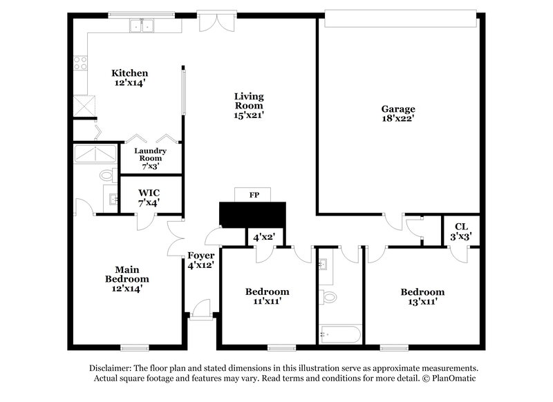 2,180/Mo, 2109 Palmer Trail Grand Prairie, TX 75052 Floor Plan View