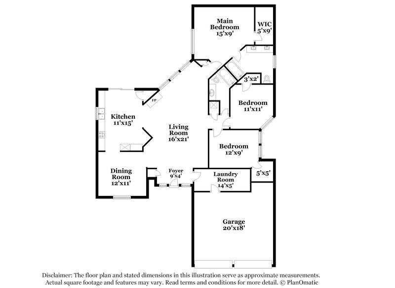 2,065/Mo, 6328 Canyon Circle Fort Worth, TX 76133 Floor Plan View