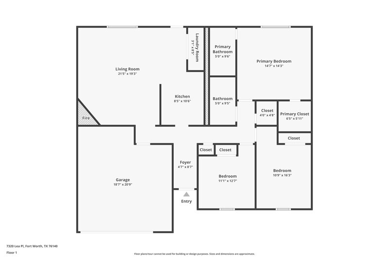 2,005/Mo, 7320 Lea Pl Fort Worth, TX 76140 Floor Plan View
