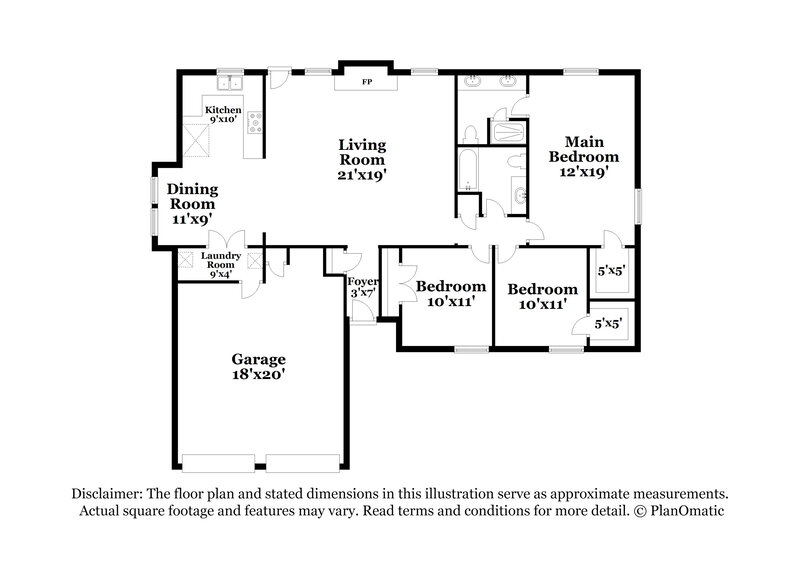 1,880/Mo, 7609 Ripple Creek Ct Fort Worth, TX 76120 Floorplan View