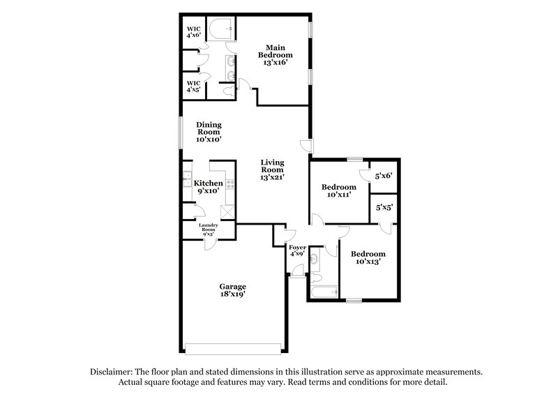 1,940/Mo, 7645 Hollow Point Dr Fort Worth, TX 76123 Floor Plan View