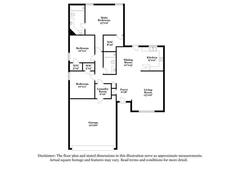 1,975/Mo, 7681 Hollow Point Dr Fort Worth, TX 76123 Floor Plan View