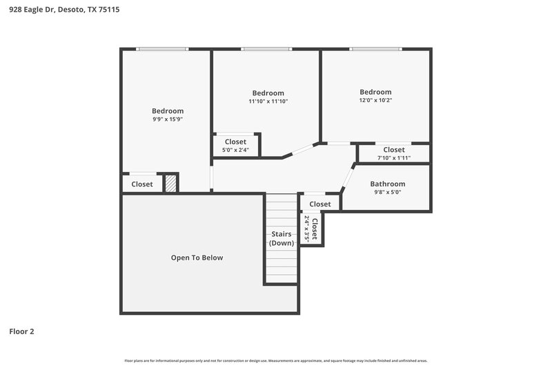 2,735/Mo, 928 Eagle Dr DeSoto, TX 75115 Floor Plan View 2