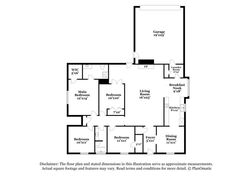 1,910/Mo, 1830 Kirnwood Dr Dallas, TX 75232 Floorplan View