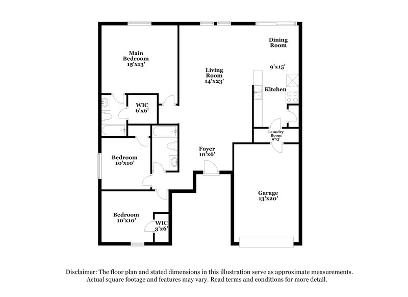 1,985/Mo, 9723 Checota Dr Dallas, TX 75217 Floor Plan View
