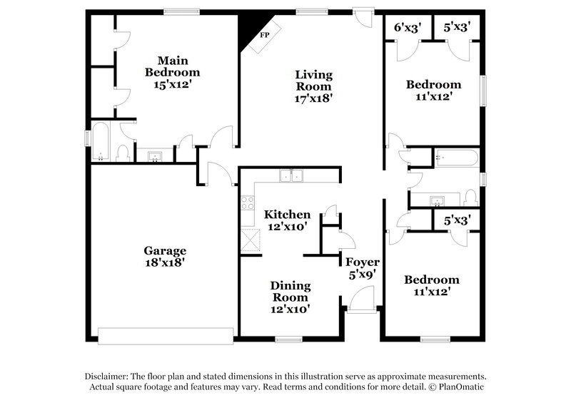 1,740/Mo, 4900 Chickadee Dr Balch Springs, TX 75180 Floor Plan View