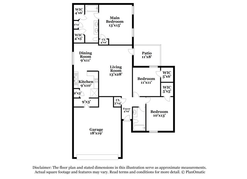 2,040/Mo, 7661 Rainbow Creek Dr Fort Worth, TX 76123 Floor Plan View