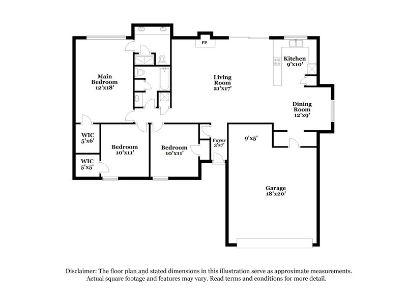 2,095/Mo, 2727 Lucas Dr Arlington, TX 76015 Floorplan View