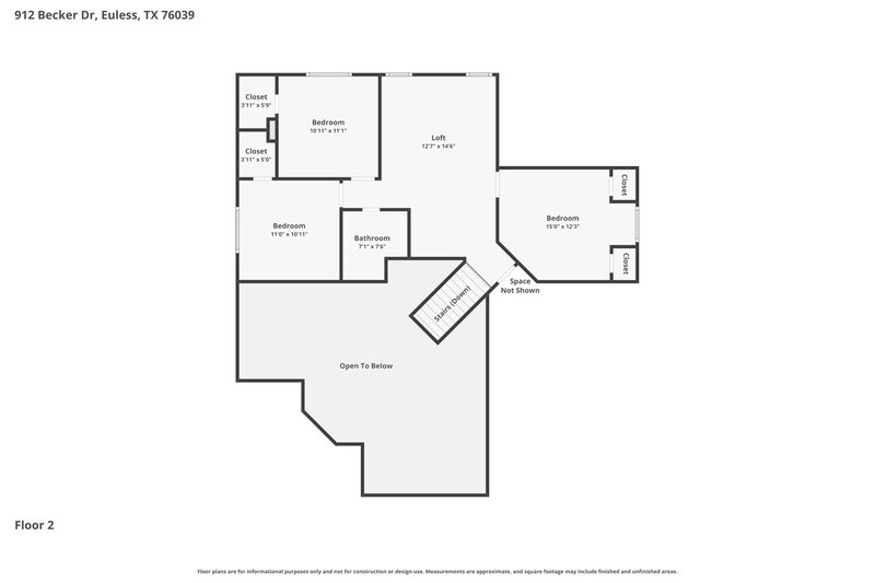3,175/Mo, 912 Becker Dr Euless, TX 76039 Floor Plan View 2