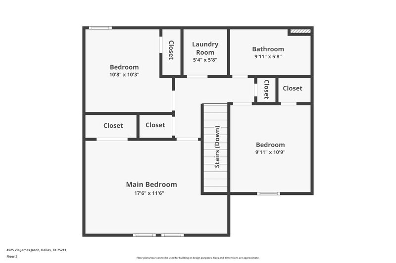 1,790/Mo, 4525 Via James Jacob Dallas, TX 75211 Floorplan View 2