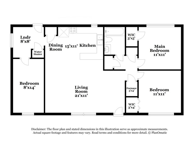 1,440/Mo, 4213 Kirby St Rowlett, TX 75088 Floorplan View