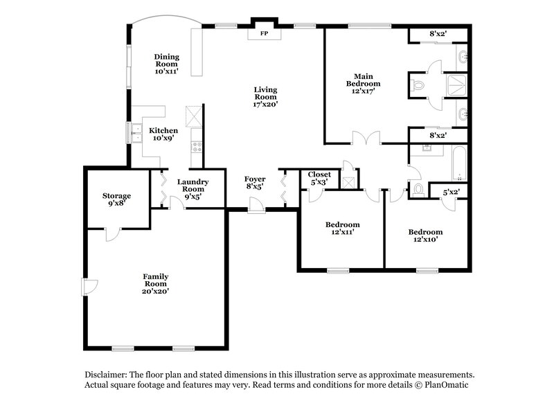2,005/Mo, 2859 Hitson Fort Worth, TX 76112 Floor Plan View