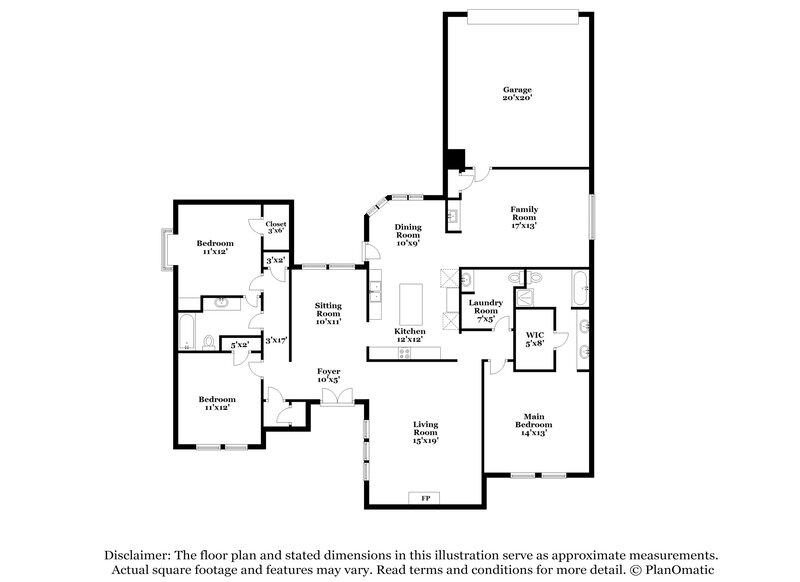 2,300/Mo, 823 Timberline DeSoto, TX 75115 Floor Plan View