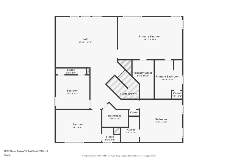 2,335/Mo, 10173 Chapel Springs Trl Fort Worth, TX 76116 Floor Plan View 2