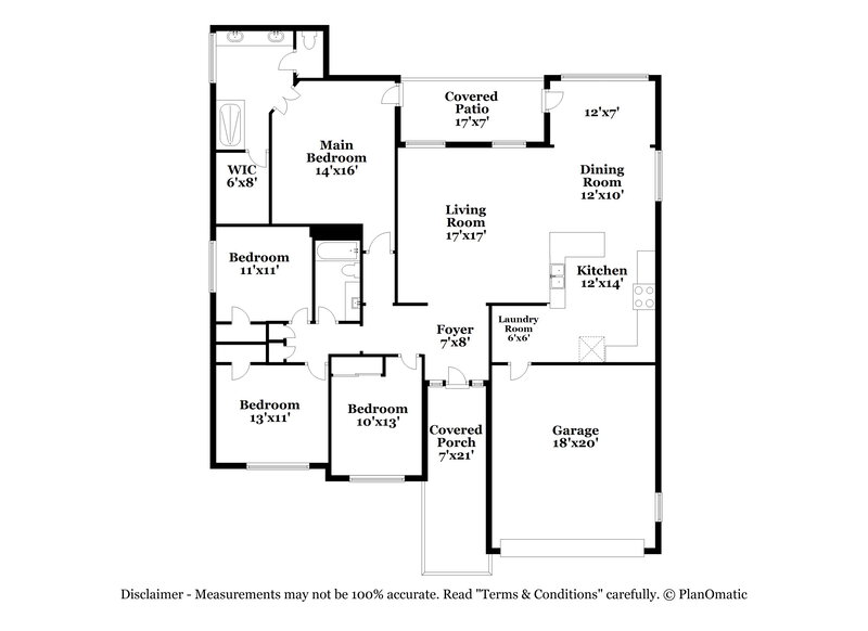2,445/Mo, 5912 Hillview Dr Watauga, TX 76148 Floor Plan View