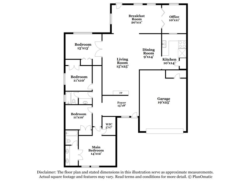 2,445/Mo, 940 Holly Ln Cedar Hill, TX 75104 Floorplan View